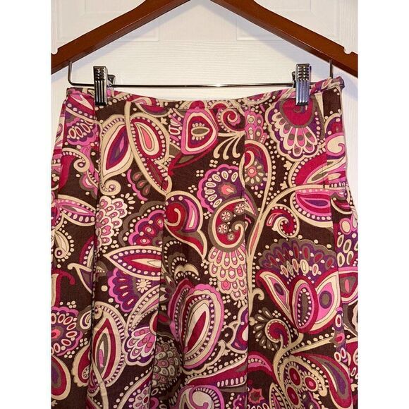 W Work to Weekend A-Line Geometric Multi-Color Pleated Skirt Size 4 - Picture 2 of 6